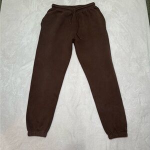White Fox Brown Cuffed Sweat Pants
